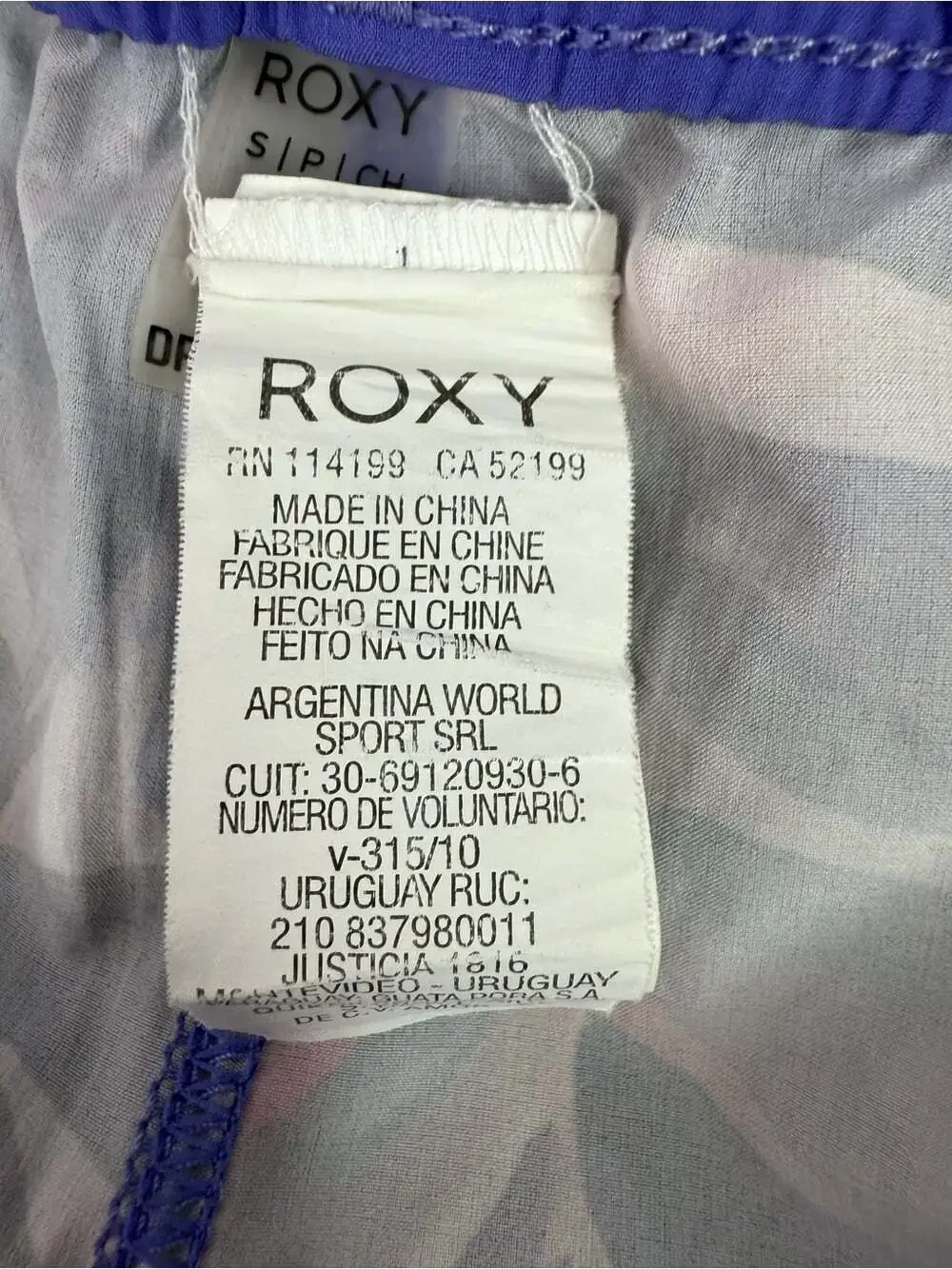 Roxy dry flight shorts Purple Floral Sheer Lounge Shorts